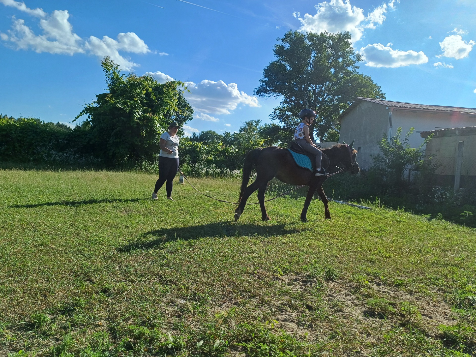 Lovardánkban futószáras oktatásra is van lehetőség korlátozott számban kezdő lovasok számára.   A kiképzés elején lóval való ismerkedés mellett a lovas az ülés oktatása áll a középpontban. Futószáras edzések során a lovat az oktató irányítja így a lovasnak csak saját magára kell figyelnie, míg a lovaglás alapjait elsajátítja. Edző felügyeletével a kezdő lovasnak először az egyensúly érzését és az elengedett testtartást kell gyakorolnia és megszereznie anélkül, hogy figyelmét eközben a ló irányítása és befolyásolása kötné le. Az ülésgyakorlással eltöltött viszonylag hosszú idő gazdagon megtérül azáltal, hogy a kezdő lovas biztonságosan (zárt ülés) képes ülni, és mindez a kiképzésben is gyors előrehaladást tesz lehetővé számára.  Amit megtanulhat:  Egyensúly A ló mozgásának érzékelése, követése - mozgás koordináció Helyes ülés elsajátítása Elengedett testtartás gyakorlása Zárt ülés Lovas segítségek megtanulása, alkalmazása A ló önálló irányítása  A futószárazás kapcsán a lovas megtanul helyesen, egyensúlyban ülni kapaszkodás nélkül, saját testének helyzetét és mozgását a ló egyensúlyához és mozgásához igazítva. Ebben az oktatásban nemcsak a teljesen kezdő lovasok részesülnek, hanem azok is, akik a szintfelmérő lovaglásnál nem elég zárt, hanem bizonytalan ülést mutattak. A futószáras oktatások időtartama mindig az egyéntől függ, emellett az oktatások rendszerességétől és gyakoriságától.  